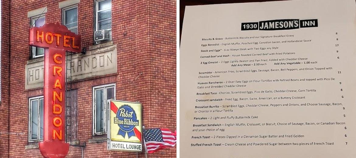 Hotel Crandon Restaurant and Bar Menu