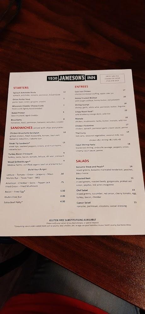 Hotel Crandon Restaurant and Bar Menu image 3