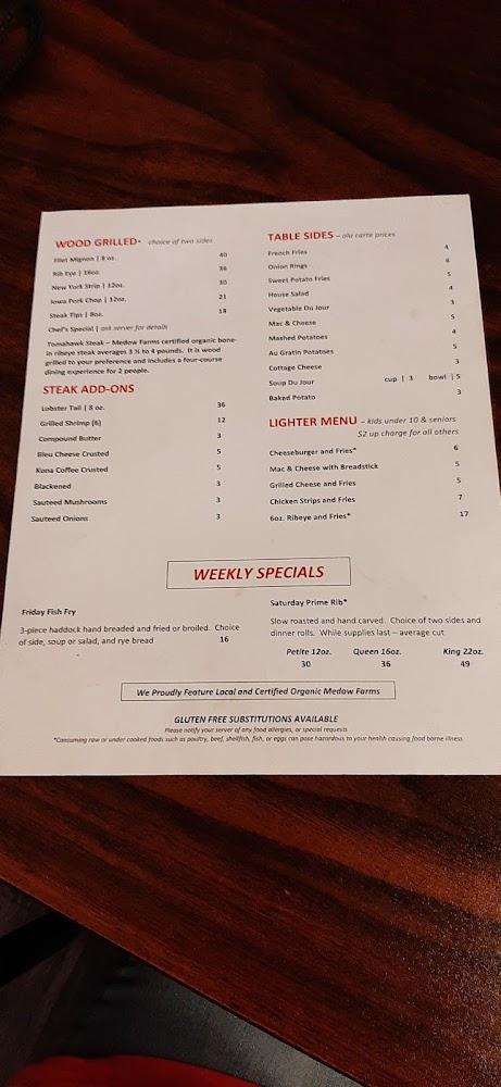 Hotel Crandon Restaurant and Bar Menu image 4